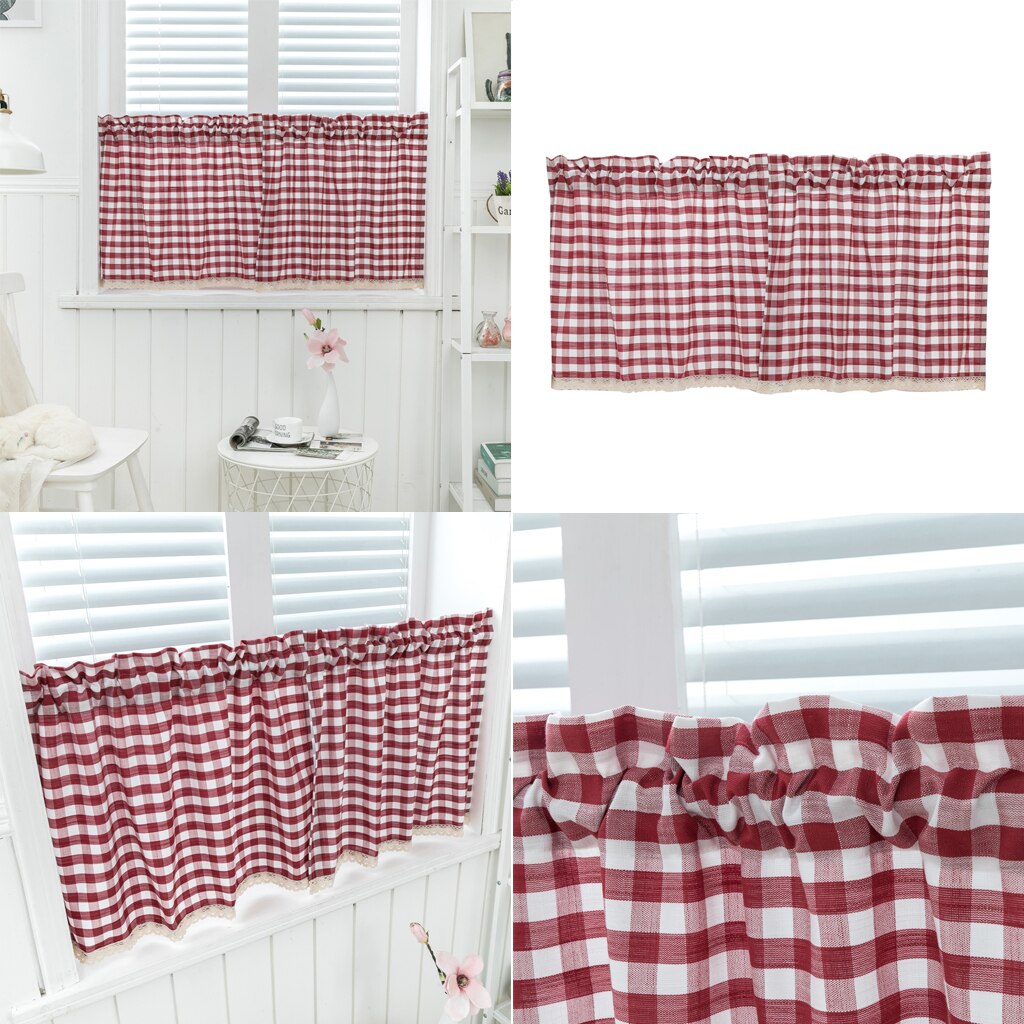 bøffel kryss av blondere gingham kjøkken vindu gardiner behandlinger , 130 x 41cm