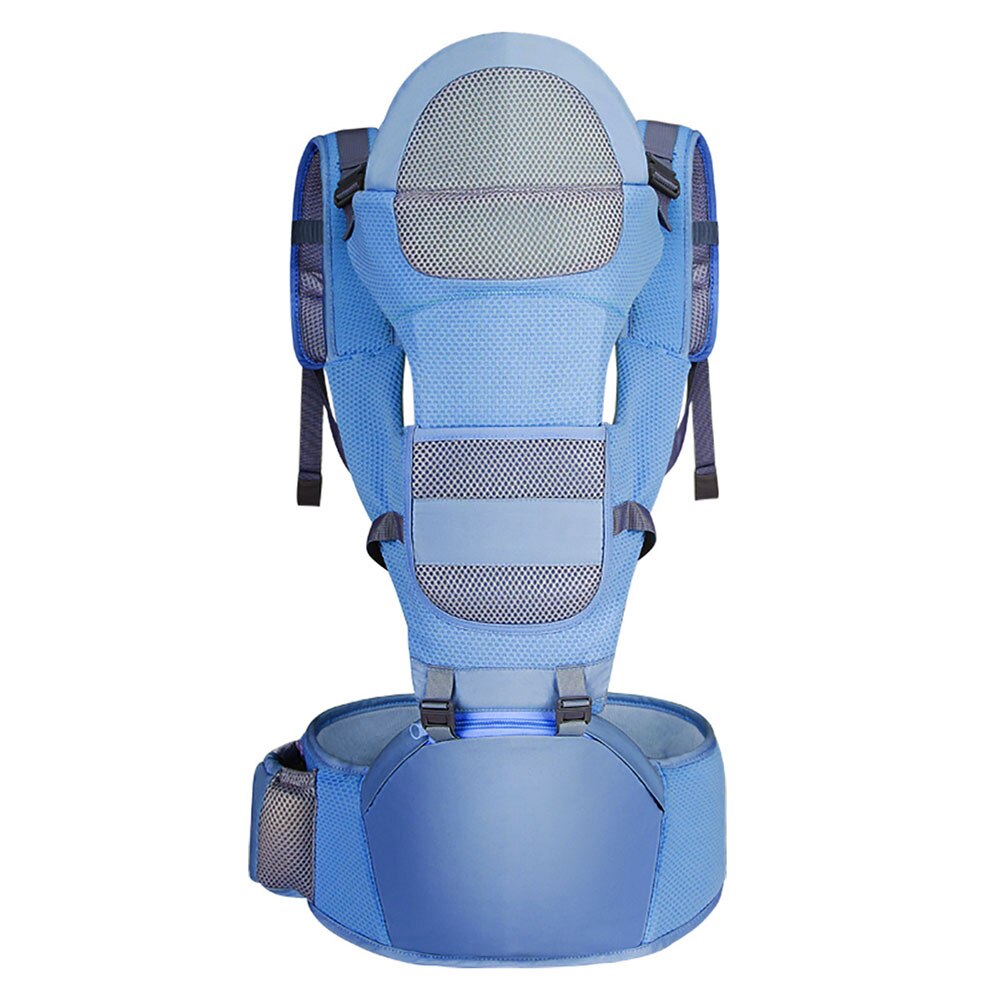 Multifunctionele Baby Carrier Met Hip Seat Voor Baby 'S Kinderen Van 0-36 Maanden Katoen Mesh Ademende Stof met Padding: Blauw