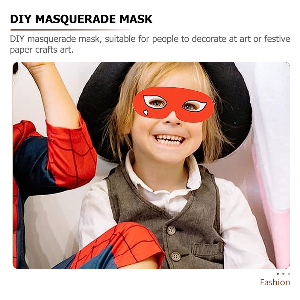 40 juegos de máscaras de pulpa de papel blanco DIY, máscaras pintadas a mano en blanco con personalidad, disfraz de de Carnaval, accesorios de disfraces