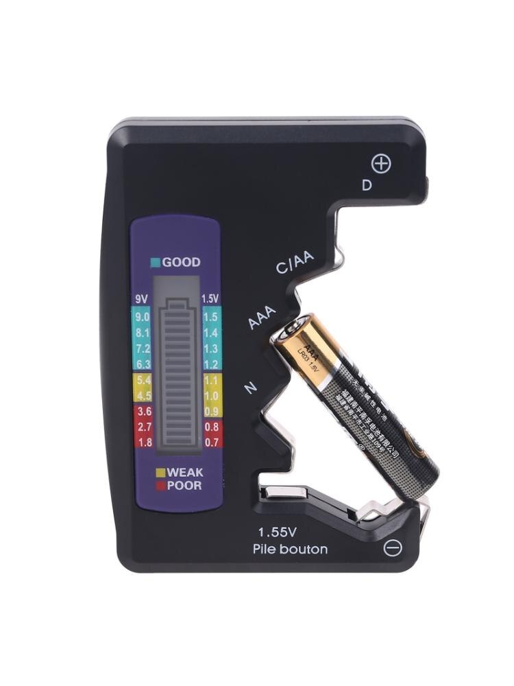 Digital Battery Checker Capacity Tester for C/D/9V/AA/AAA/1.5V Button Universal R9JC