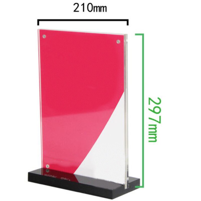 A4 210 x 297mm Acrylic Magnetic Sign Stand Display Stand Poster Paper Photo Paper Menu Advertising Display Stand