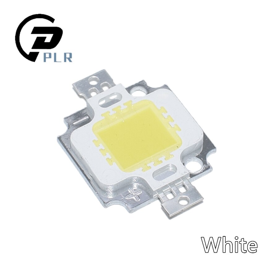 10 kpl 12v-15v 10w tehokasta integroitua led-lamppusirua smd-polttimo valonheittimen kohdevalaistukseen valkoinen/lämmin valkoinen/punainen/vihreä/sininen/keltainen: Valkoinen