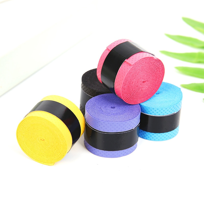 1/3PCs Tennis Clap Rubber Badminton Racket Grip Handle Rubber Non-slip Sweat-absorbent with Racket Grip Handle Winding Tape