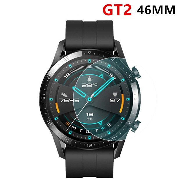 Tempered Glass for HUAWEI watch GT 2 band Screen Protector 42/46 mm Polymer Materials Full Protective Film HUAWEI watch GT2 46mm: GT2 46mm Glass