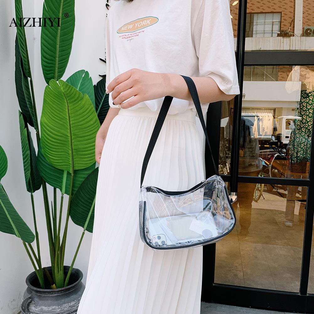 PVC transparent klar Frau Crossbody Taschen lässig Sommer Schulter Tasche Handtasche Gelee klein Telefon Taschen mit Karte Halter