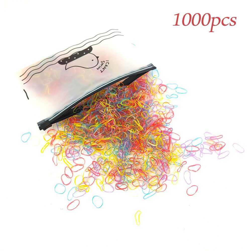 Coleteros elásticos de varios colores para niña, gomas para el pelo, Mini anillos para el pelo, banda de goma para niña, accesorios para el cabello de princesa: 1239-A-1