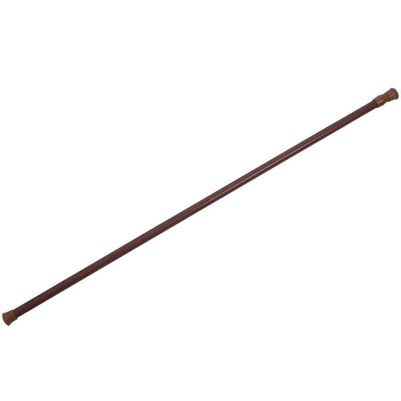 Extendable Telescopic Spring Loaded Net Voile Tension Curtain Rail Pole Rods,70~120cm,Wood color