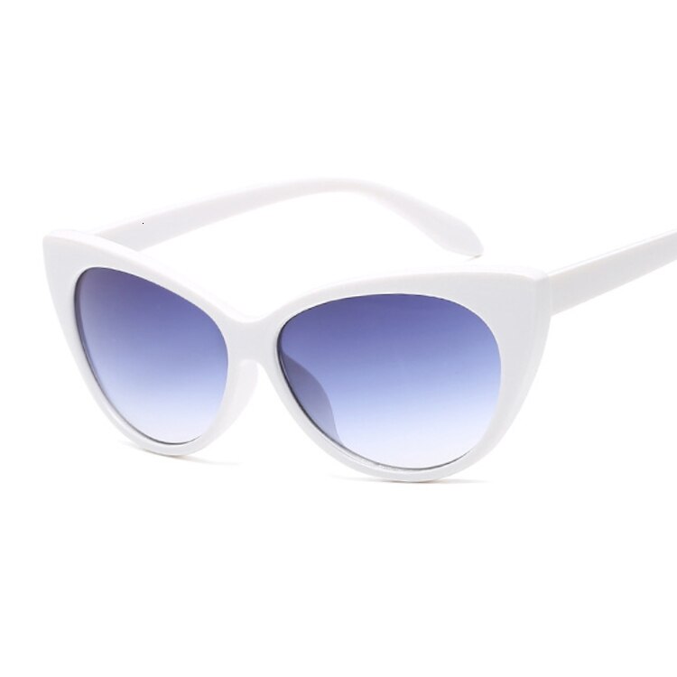 Cat eye zonnebril dames merk luxe zonnebrillen voor dames luipaard kleine tinten vrouwelijke dame: Witgrijs