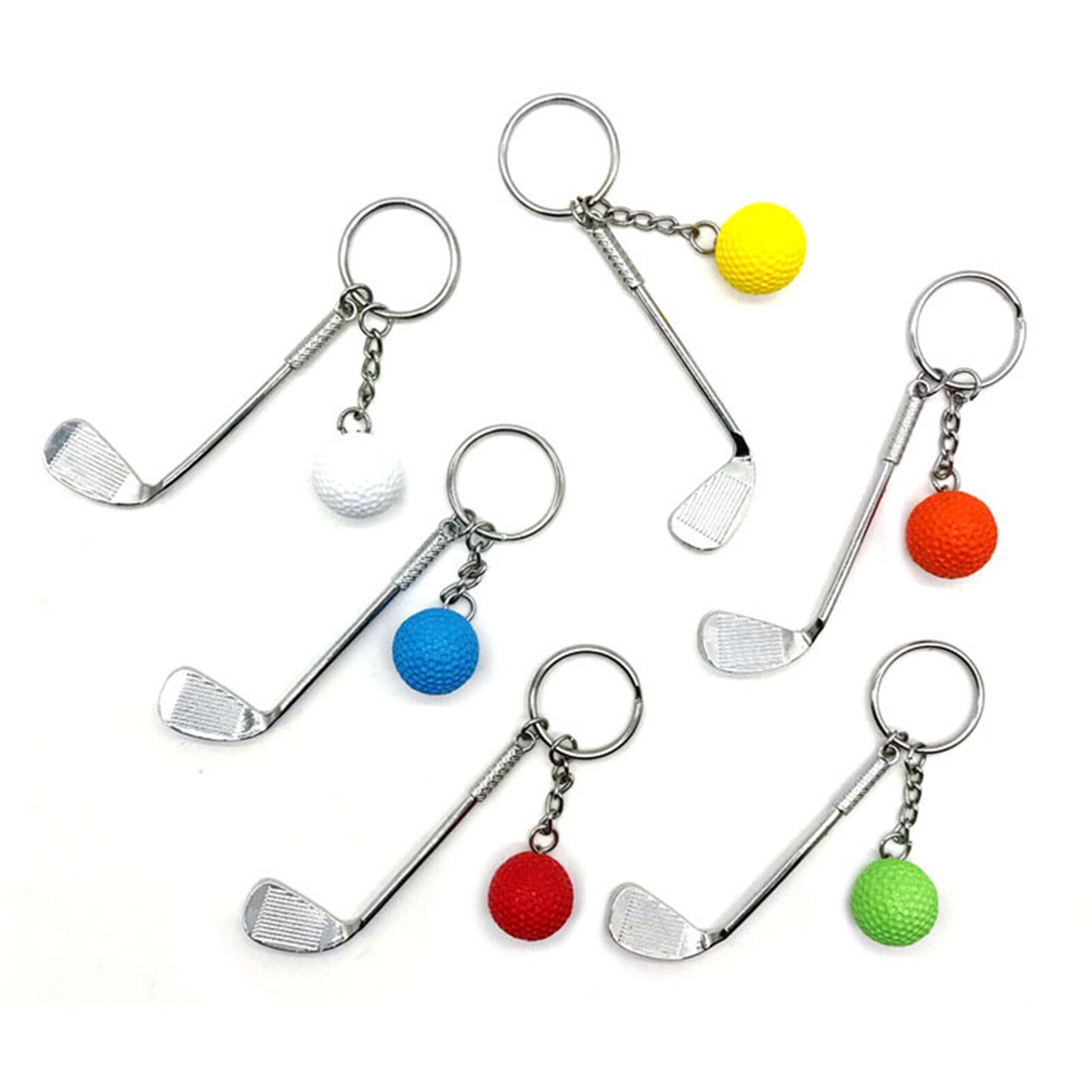 Llaveros colgantes para Mini Club de Golf, llaveros creativos, palos deportivos, adornos de recuerdo para aficionados, 10 Uds.