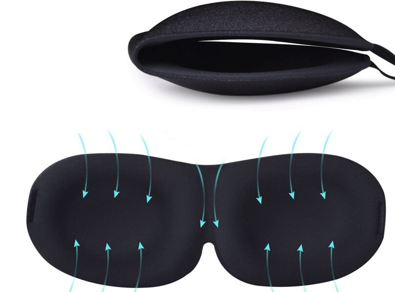 Soft sleeping 3d øjenmaske til rejsehvile bind for øjnene blødt behageligt sovemiddel cover øjenplaster bærbar