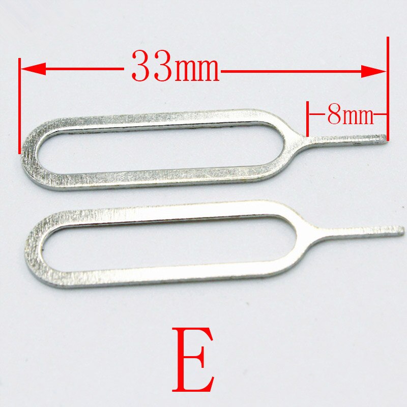 100 Stks/partij Metalen Universele Sim Kaart Lade Pin Uitwerpen Verwijderen Naald Opener Ejector Voor Mobiele Telefoon