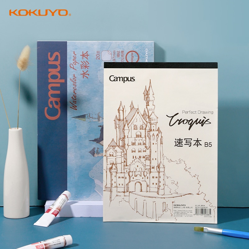 KOKUYO Sketchbook A4/a3 Art Students Special Sketchbook Sketchbook Essential Supplies Blank Thickened Paper Easy To Tear