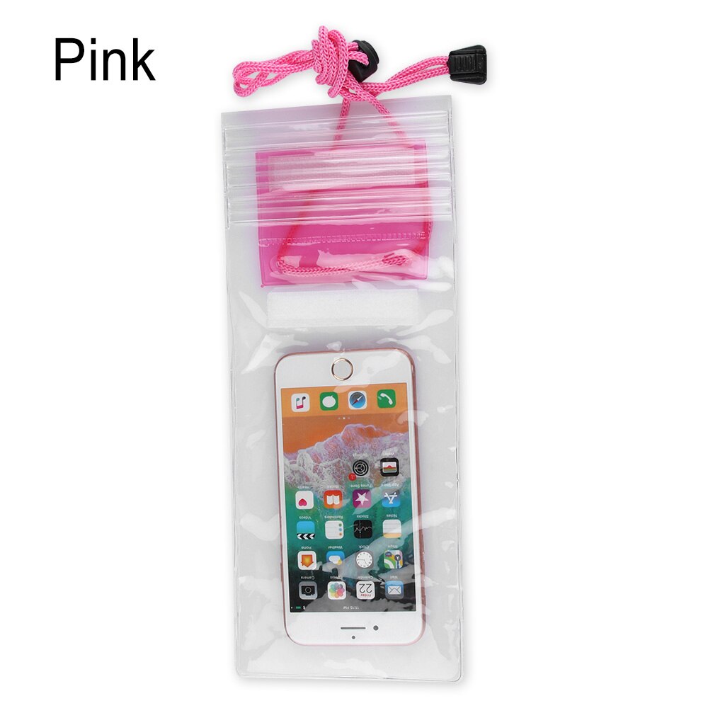 1PC Environmental Universal Under Water Proof Dry Pouch Bag Case Cover Protector Holder For Cell Phone: pink-2