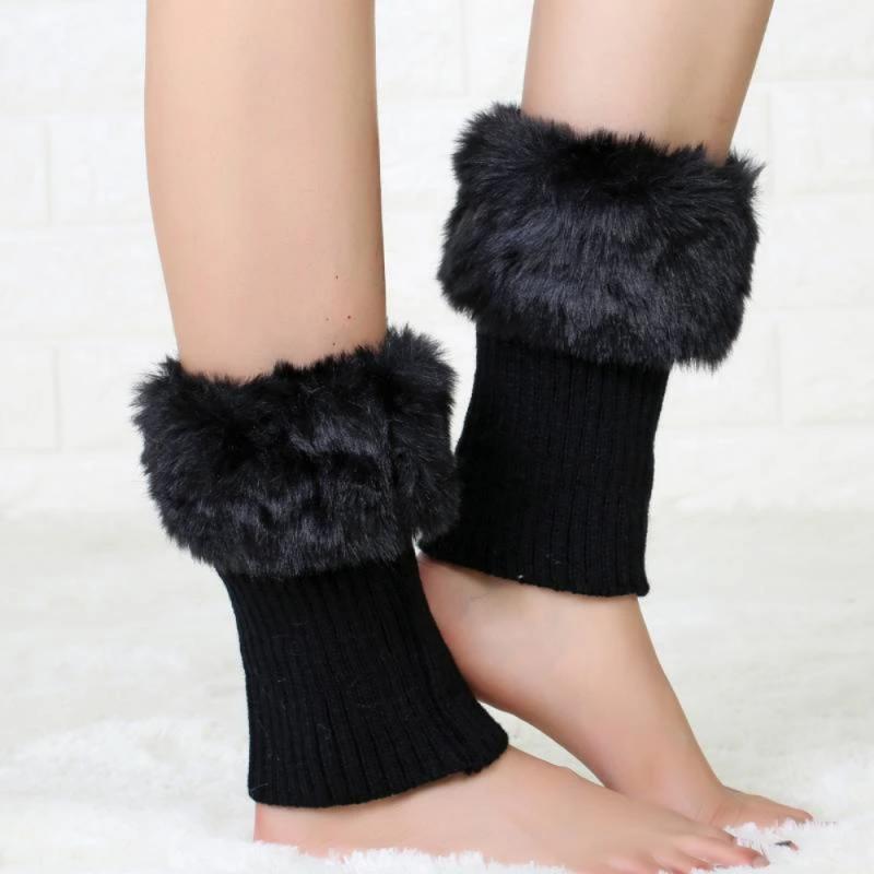 Scandinavische Stijl Warme Voet Warmers Winter Comfort Sokken Nieuwjaar Korte Nep Bont Lijn Mode Martin Laarzen Voet Accessoires