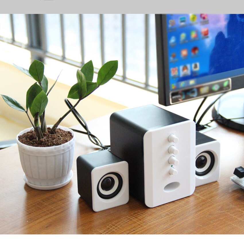 USB Subwoofer Speaker System, Wired Computer Speakers Great for Music, Movies, Gaming, and Multimedia Computer Laptops