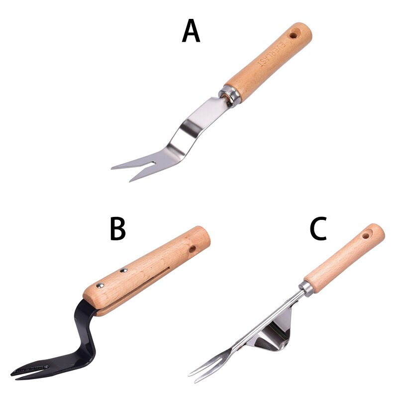 Cabezal de Metal para jardín, deshierbe Manual con mango de madera, elimina pala para malas hierbas, utensilios de corte para patio, 1 ud.