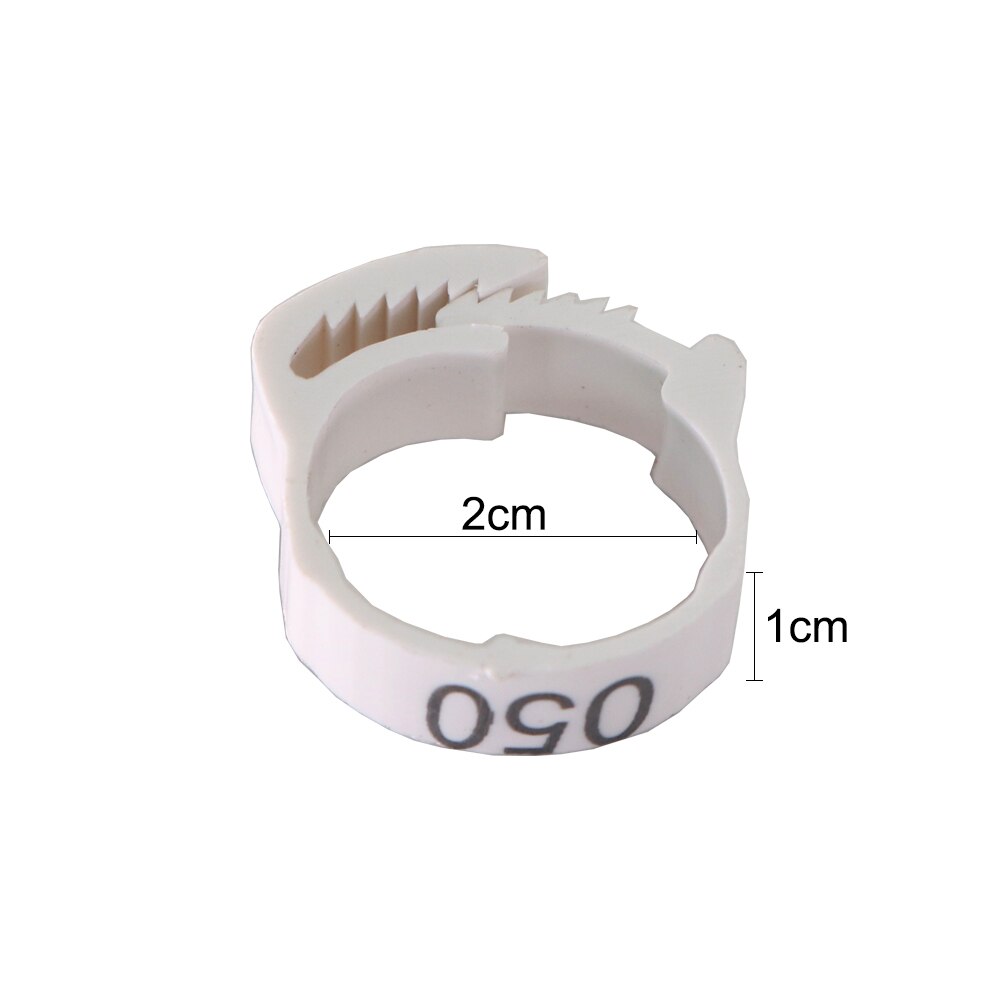 Brasmoyu 30Pcs Verstelbare Kip Voet Ringen Binnendiameter Size 2 ~ 2.4Cm Kip Gevogelte Flexibele Intrekbare Voet Ring 6 Kleuren