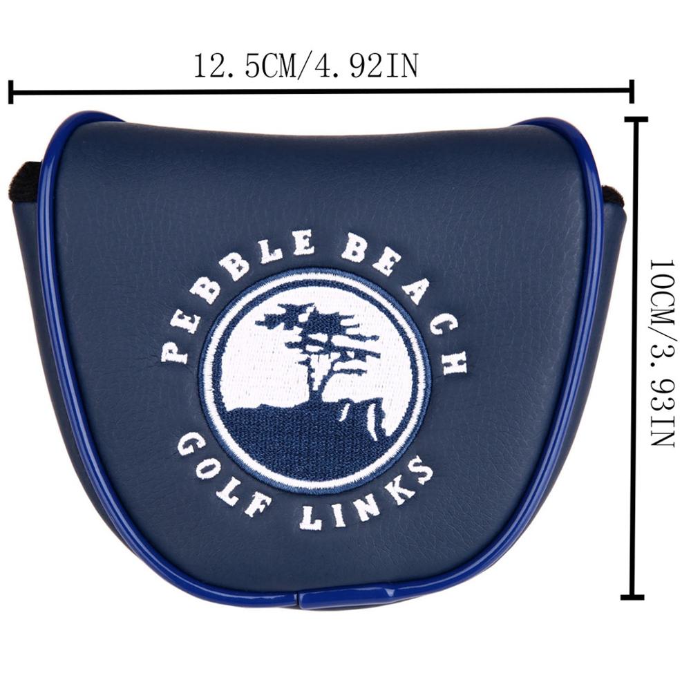 1pc/- pack långlivat trädmönster golfputterskydd pu läderklubba putterskydd magnetisk stängning golfhuvudskydd