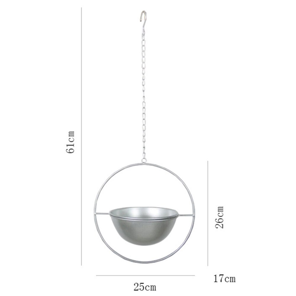 Hanging Flower Pot Decorative Multi-shape Plant Stand There Are Leaking Hole Multi-shape Hanging Basket Durable Hang Plant Stand: Sliver B