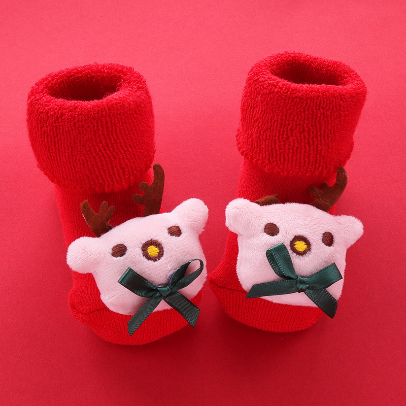 Calcetines navideños para bebé, medias suaves y cálidas, antideslizantes, de invierno: 01 / 0-1 years