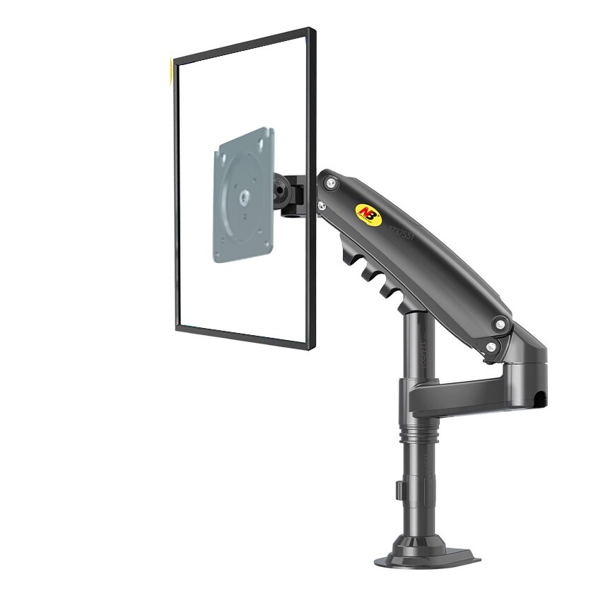 NB H80 17-27" Monitor Holder Arm Gas Spring Full Motion LCD TV Mount 2-9kg ergonomica dual arm clamp bracket 2pc USB3.0: H80