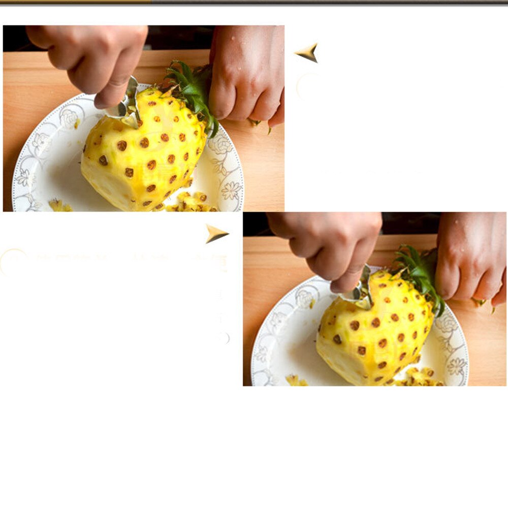 Practical Stainless Steel Cutter Pineapple Eye Peeler Pineapple Seed Remover Clip Home Kitchen Fruit Tools