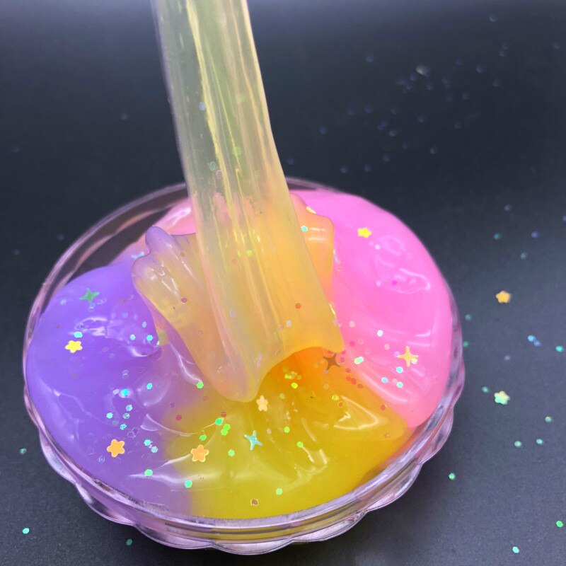 60Ml Kleurrijke Pluizige Slime Polymeer Klei Super Licht Zacht Katoen Slime Kit Antistress Speelgoed Voor Kinderen Volwassen