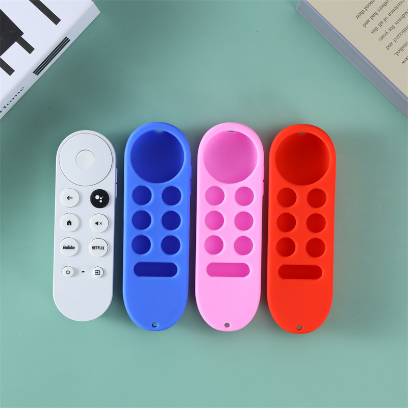 Silicone Protective Case for Google Chromecast SmartTV Remote Control Non-slip Soft Durable Shockpro Protective Cover Shell