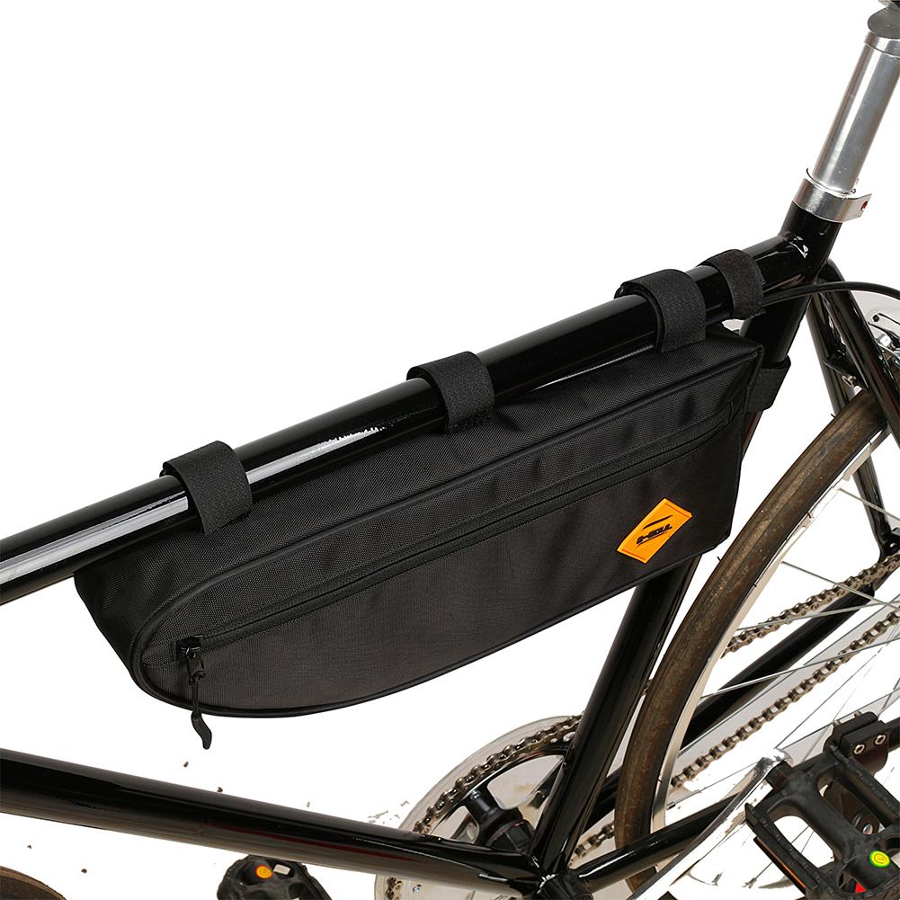 Multifunctionele Effen Kleur Fiets Driehoek Tas Bike Frame Voor Tube Bag Waterdichte Pouch (L) voor Wandelen En Reizen