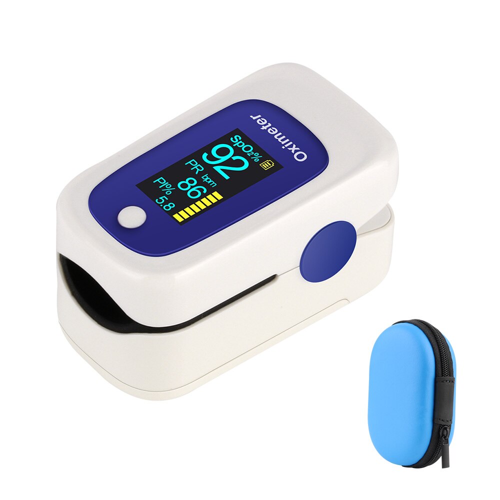 RZ Finger Pulse Oximeter Portable Digital pulsioximetro Household Health Monitor Heart Rate SPO2 PR Saturimetro Pulse Oximeter: M160-blue-bag