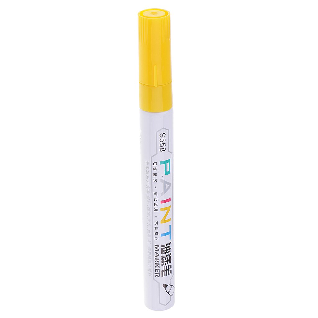 Oil-based Paint Pen Markings Permanent Ink For Metal, Rubber And: yellow