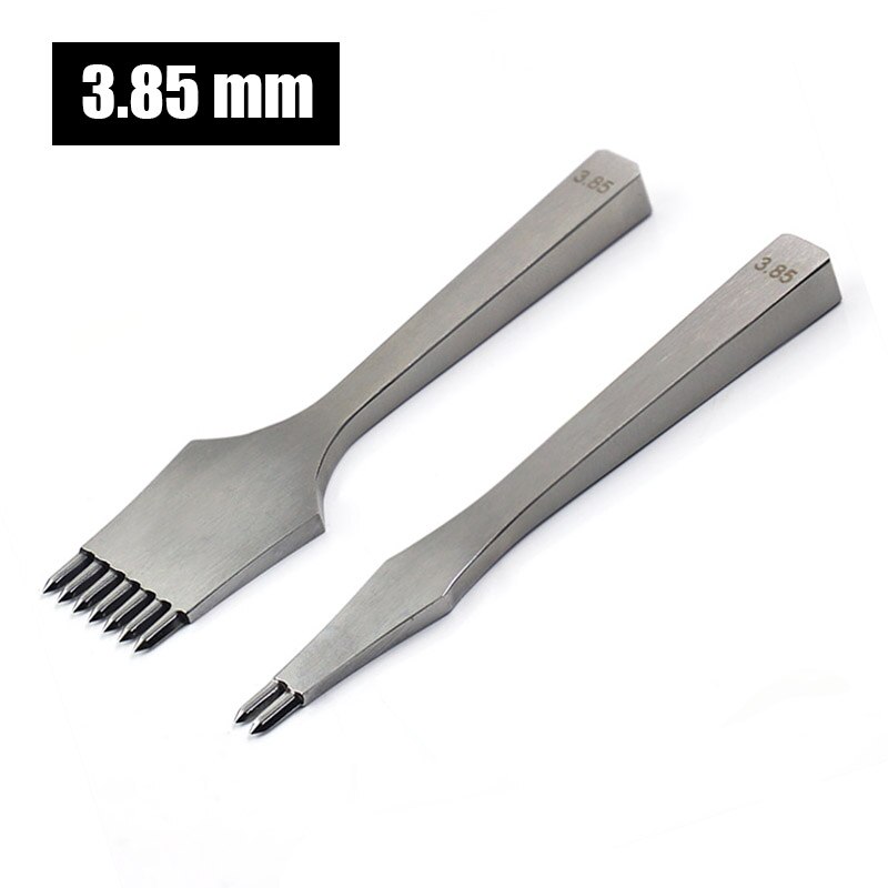 Leather Die-steel Chisel French Style Pricking Sharp Leather Punching Tool Polish-3.0/3.38/3.85mm Stitching Tool: 3.85mm 2 7prong