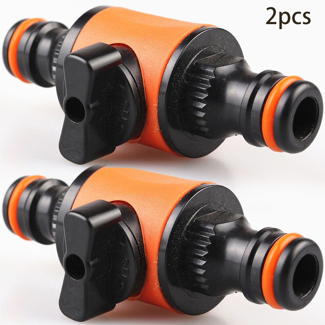 2PC Hose Pipe Tap Shut Off Valve Fitting Connector Garden Quick Coupler ABS TPR Uick Connectors Tool