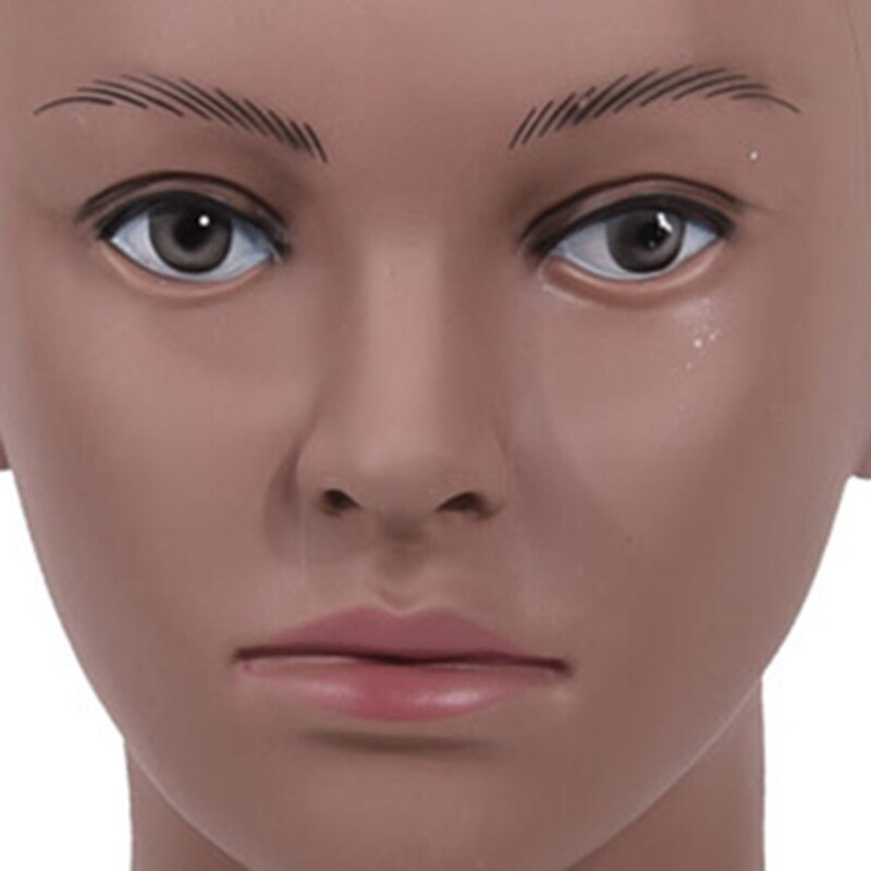 Skaldet mannequin hoved med klemme kvindelig mannequin hoved til parykker, der laver hatte, viser kosmetologi mannequin hoved til makeup praksis