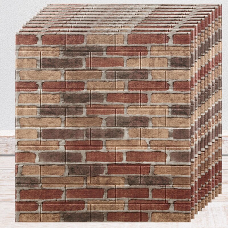 3D Wall Stickers Brick Wallpaper Thicken and Self-Adhesive Waterproof DIY Kitchen Restaurant Bar Home Wall Decal Sticker: PE007-B
