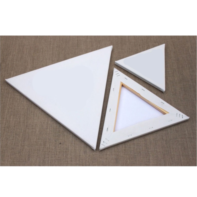 5 Stuks Driehoek Katoen Houten Frame Voor Canvas Olieverf Kunstenaar Schilderdoek Blank Katoen Canvas Panelen