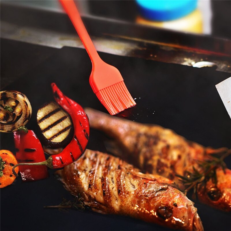Non-stick bbq grill og bakematter gjenbrukbar kokeplate for fest ptfe grill pad grill utendørs sett  of 1/2/3/5/10