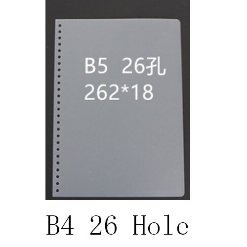 A4 Color Matte Binding Film PVC Plastic Cover Book Loose-leaf Cover Transparent Cover Cover Paper Office School Binding Supplies: 2PCS   B4 26 hole