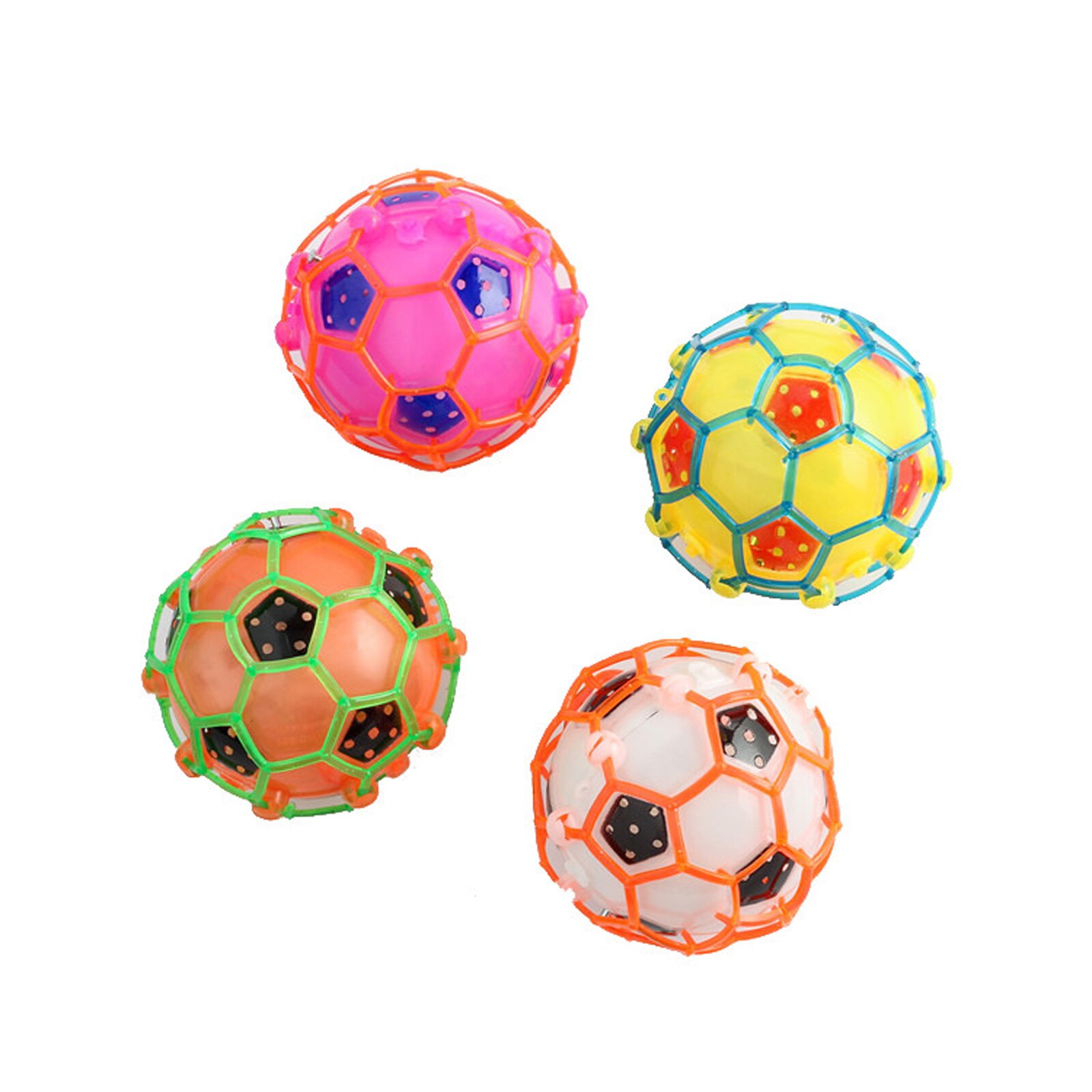1PC Light Colorful Mini Football Vibrating High Bouncing Music Dancing Football for Kids Bouncing Flashing Sounding Ball
