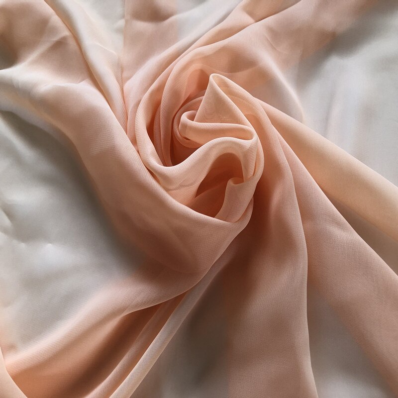 1 meter chiffon fabric for sewing 100% polyester per meter quilting for patchwork DIY handwork: apricot