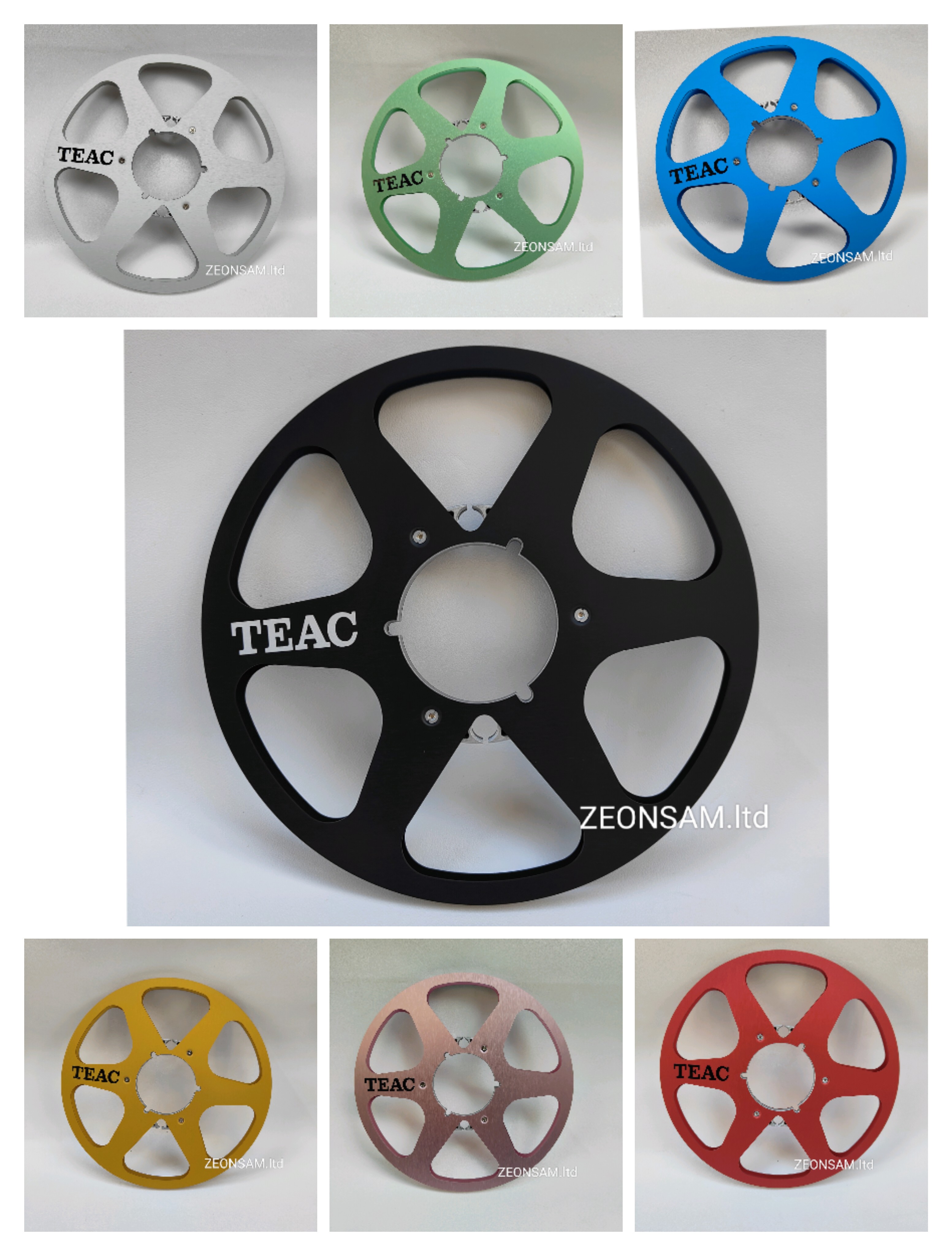 TEAC 10.5" X 1/4" Inch Empty Tape Reel Nab Hub Reel-To-Reel Recorders Accessory Empty Aluminum Disc Opening Machine Parts