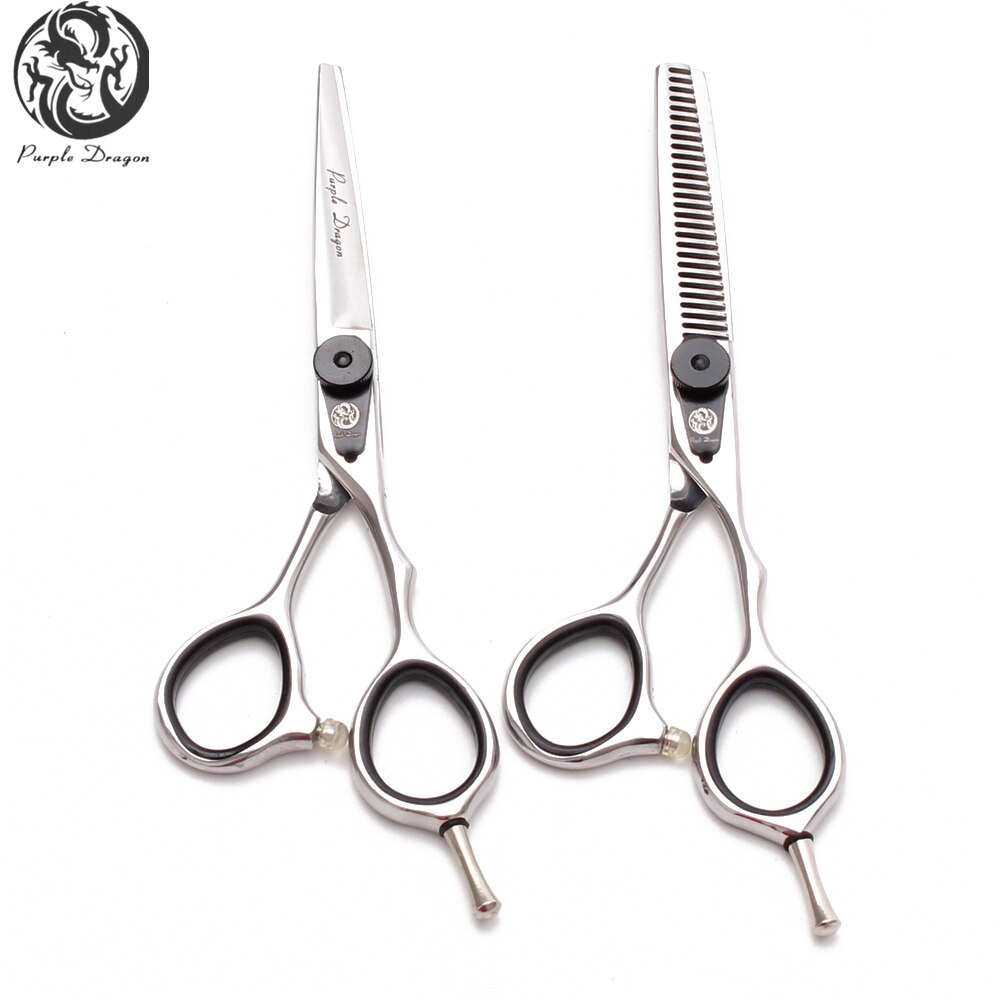 Purple Dragon 5.5 "6" JP 4440 ciseaux amincissants, ciseaux pour couper les cheveux, repose-doigt, Z9015