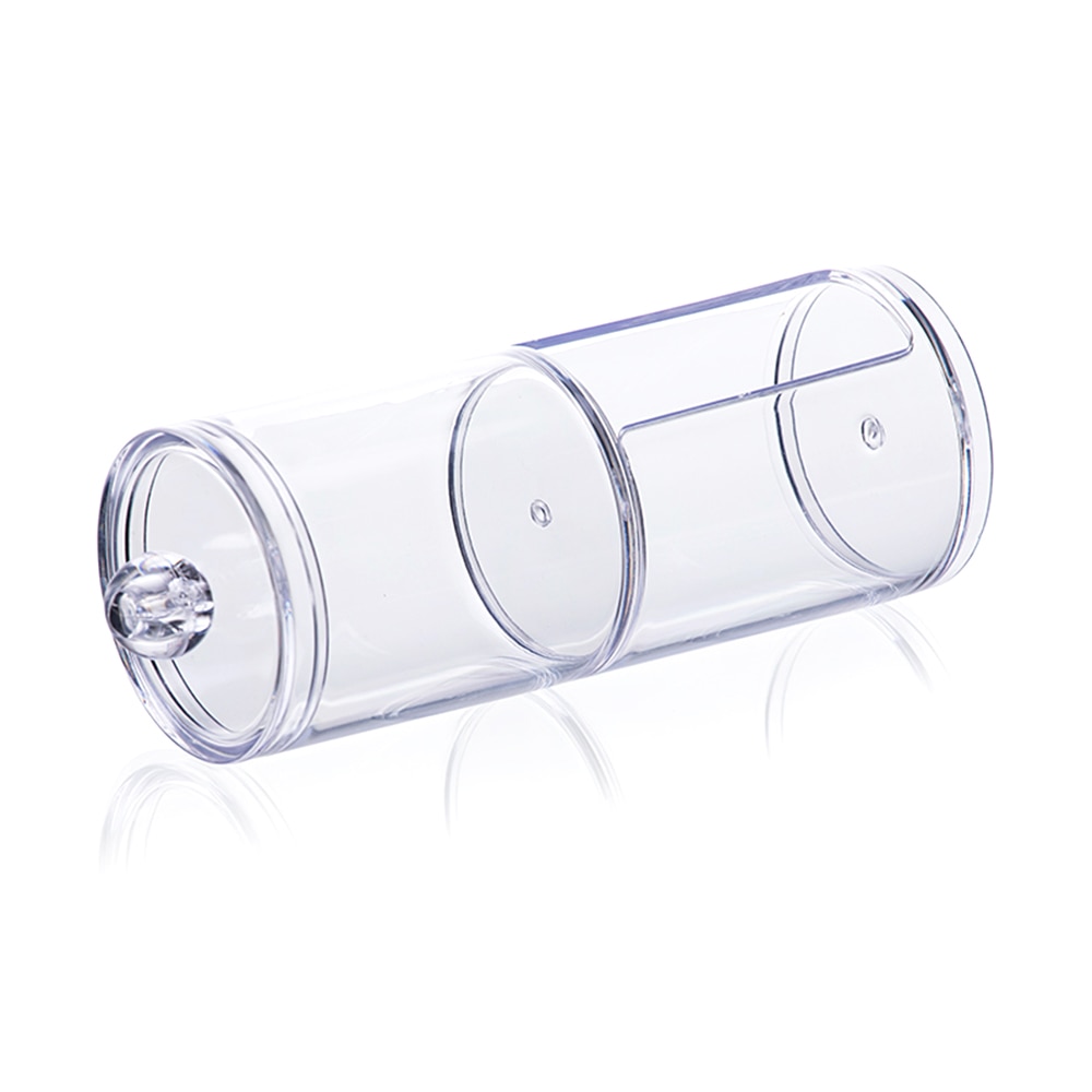 Acrylic Cosmetic Makeup Cotton Pad Organizer Multifunctional Round Qtip Container Makeup Desktop Tool Jewelry Case Storage Box