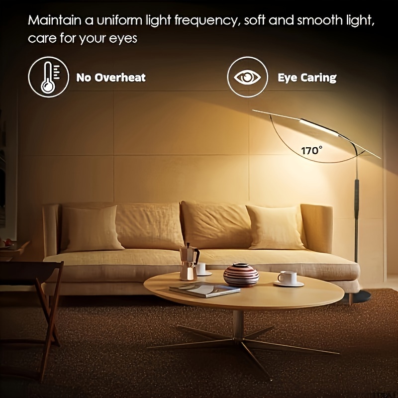 1.4m 2-- i- -1 funktion normal gulvlampe og rgb atmosfære gulvlampe 360 grader justerbar fleksibel svanehalsrør