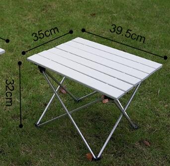 Ultralet bærbart foldebord s / m legering camping picnic bord: Flise lille
