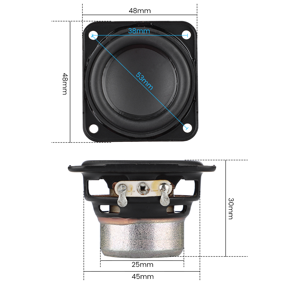 AIYIMA 2Pcs 1.75 Inch Neodymium Full Range Speaker 4 Ohm 15W Home Theater Loudspeaker DIY Wireless Bluetooth Mini Speaker
