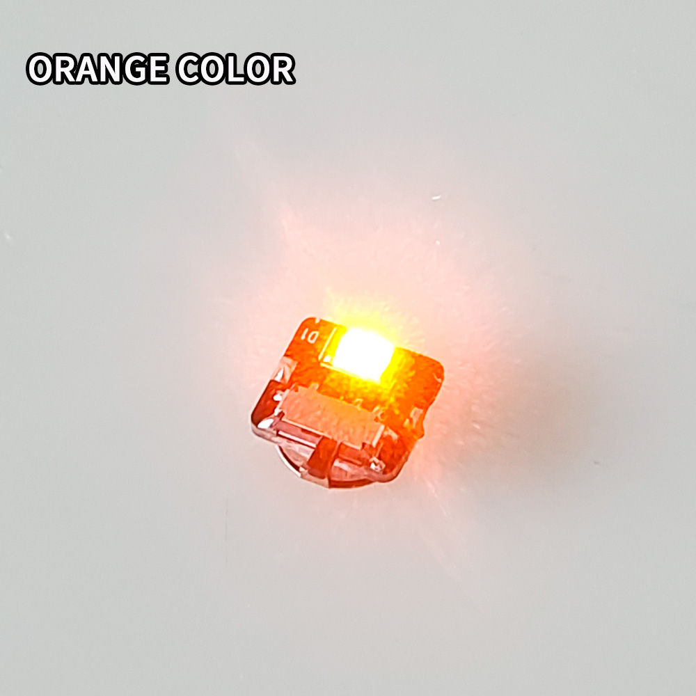 1 st mini superljusbrytare kontrolllampa led enstaka lampor modell gör-det-själv trådlös belysningsmaterial diorama kit: Silver-