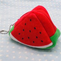 Mini 3D Fruit Vormige Portemonnee Voor Vrouwen Creditcardhouder Key Money Bag Vrouwelijke Rits Leuke Kleine Portemonnee portemonnees Sac Femme: Watermelon