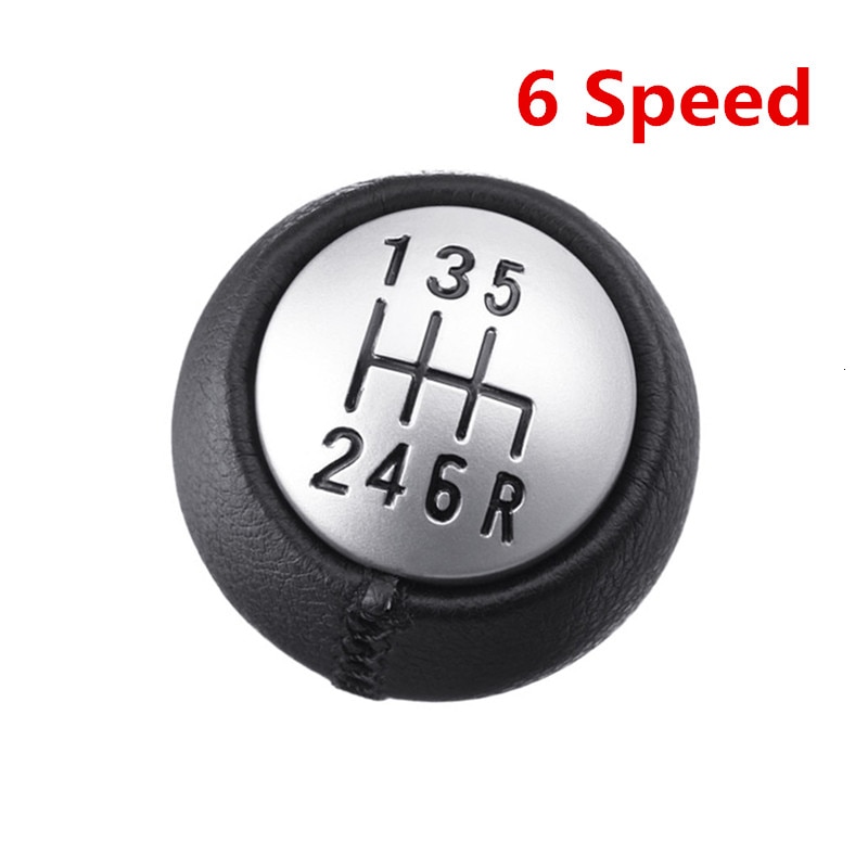 5 6 prędkość samochodu automatyczny gałka zmiany biegów PU skóra dźwignia zmiany biegów piłka ręczna okrągły 55347088 dla alfa romeo gt 147 166 3.2 V6: 6 Speed