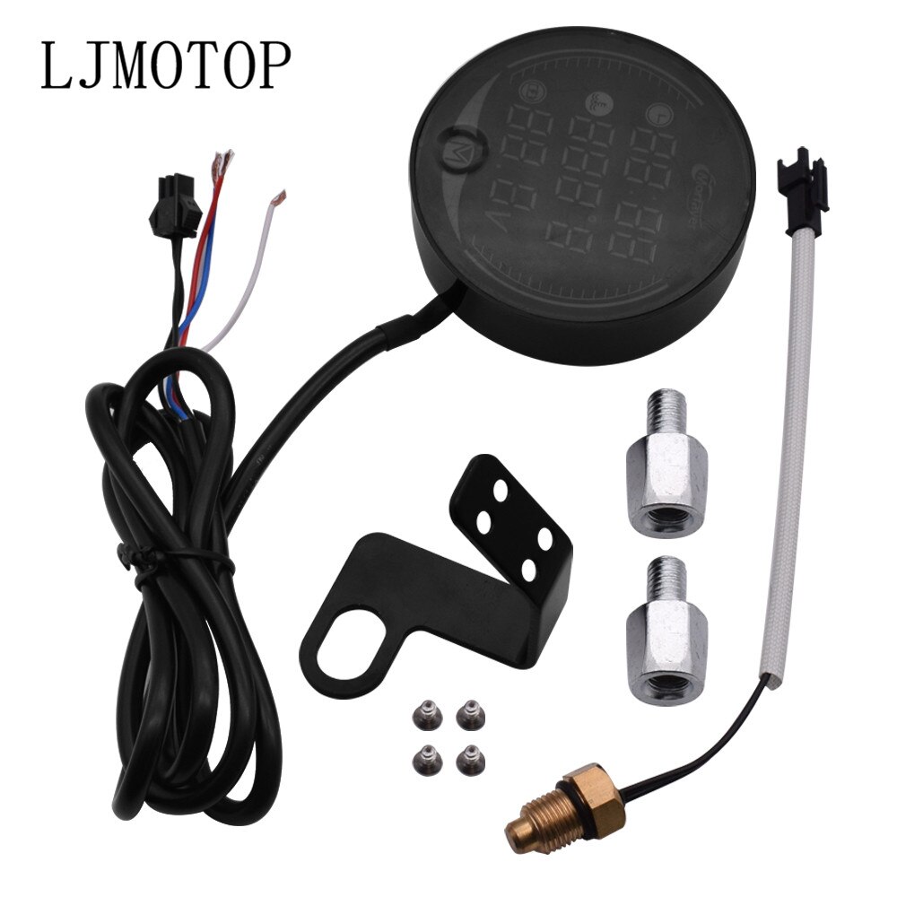 Motorcycle Tester LED Display Waterproof Voltmeter Multifunction Meter For Suzuki GT550 RG 500 V250 VS800 VZ800 Bandit 650S: Default Title